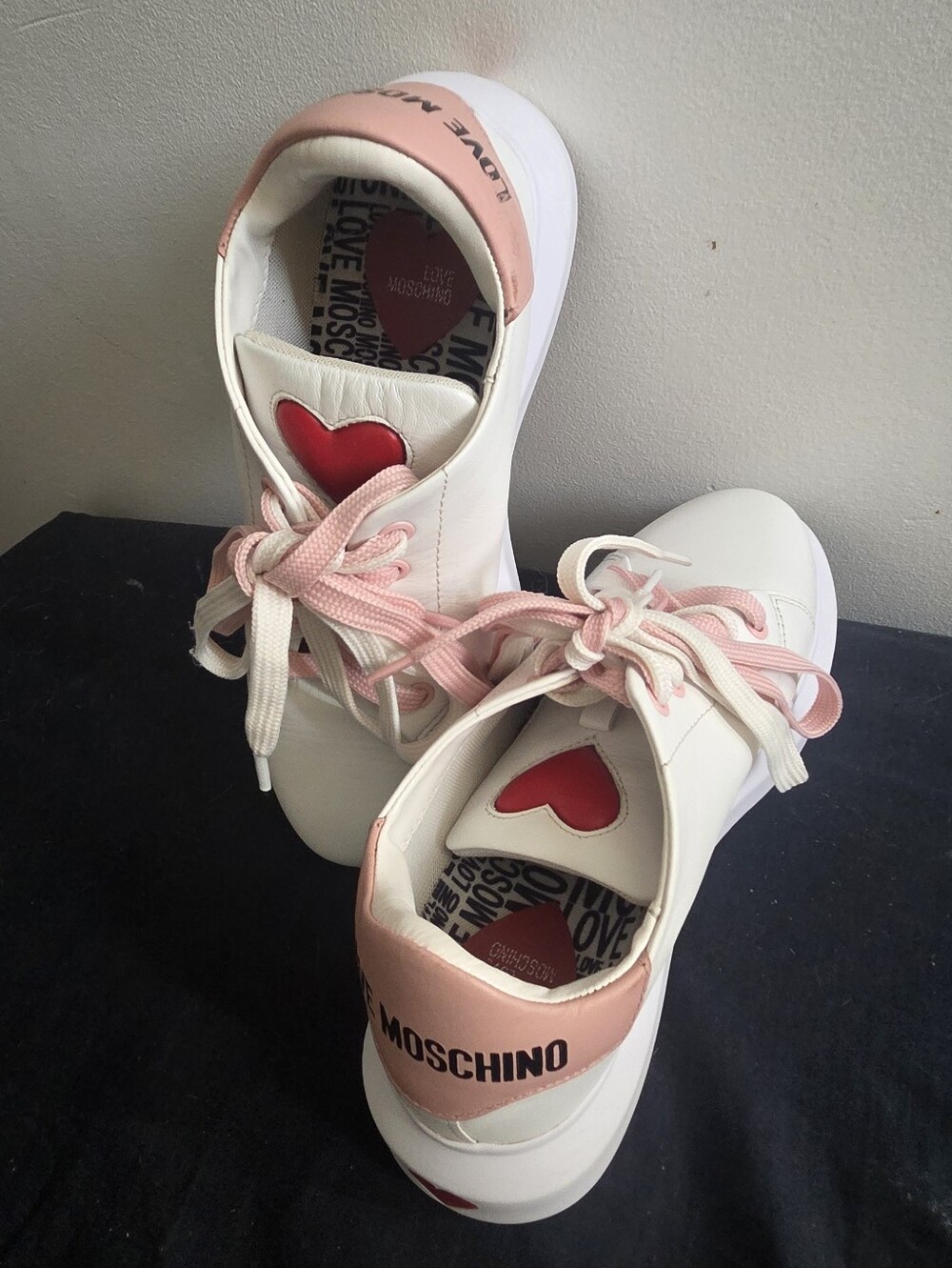 Love Moschino Heart Leather Sneakers - Size EU 37/US 6